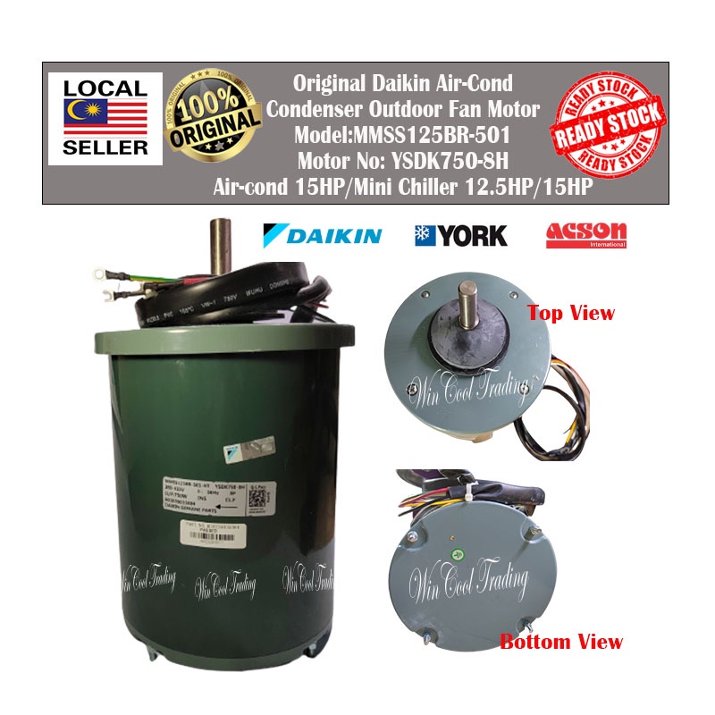 Original Daikin AirCond Condenser Outdoor Fan Motor Model MMSS125BR