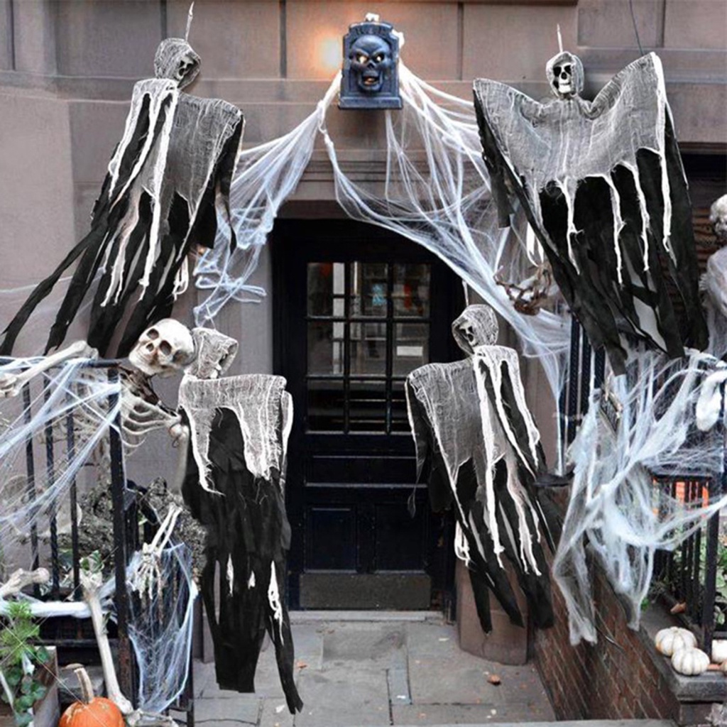 [EPAY] Skull Skeleton Tombstone Ghost Halloween Decor Festive Items ...