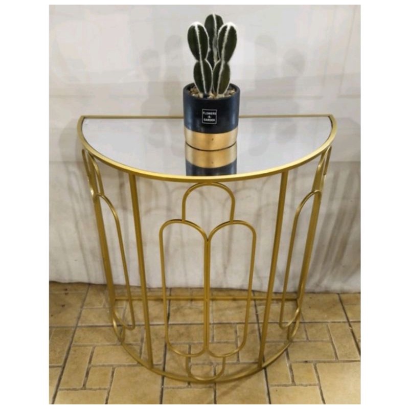 *READY STOCK*NORDIC MODERN MIRRORED CONSOLE TABLE HALF MOON Shopee Malaysia
