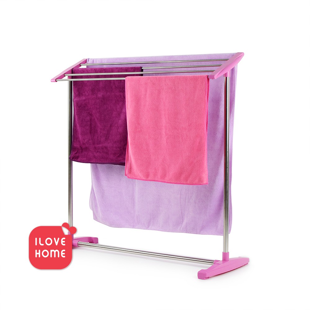 Stainless Steel Towel Stand Rack Cloth Drying Rack Rak Penyidai ...