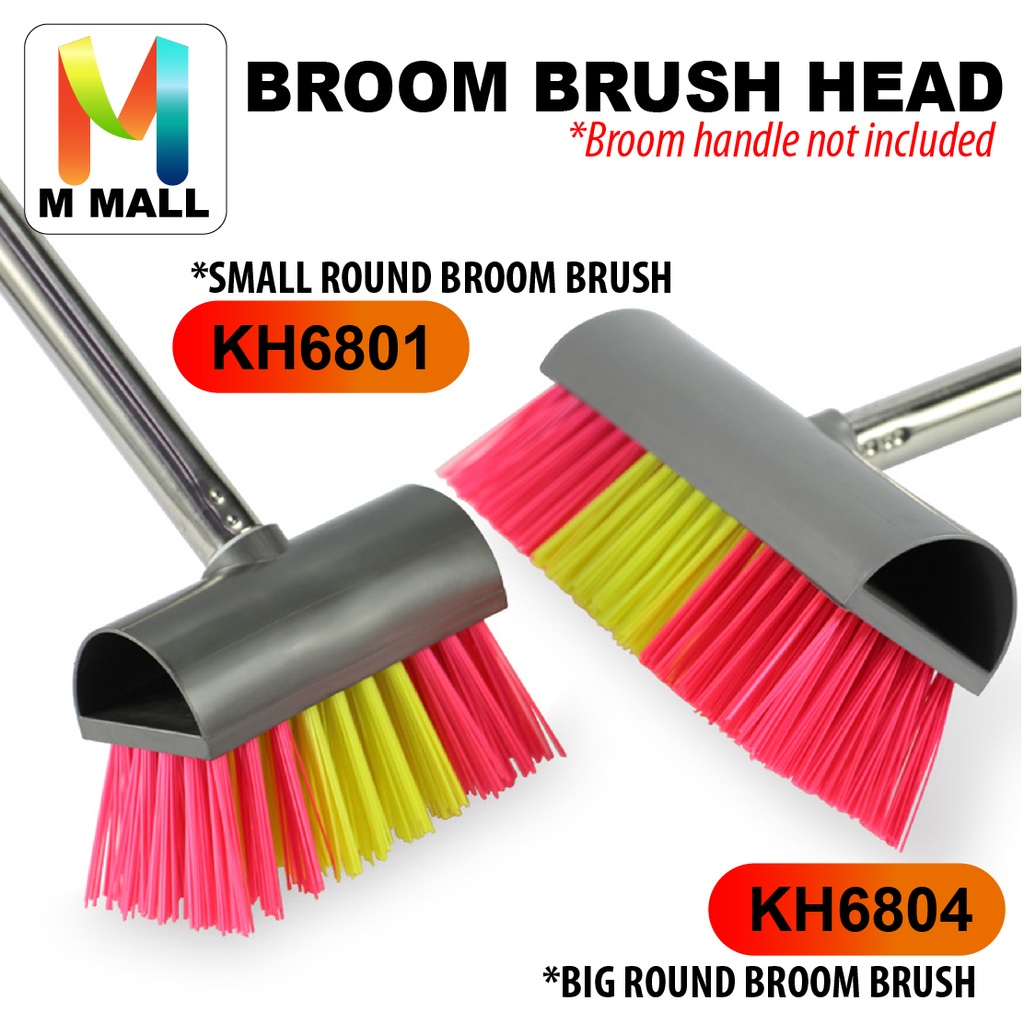 ASOGA BIG SMALL ROUND SLANT HARD FLOOR BROOM BRUSH HEAD ONLY (NO HANDLE ...