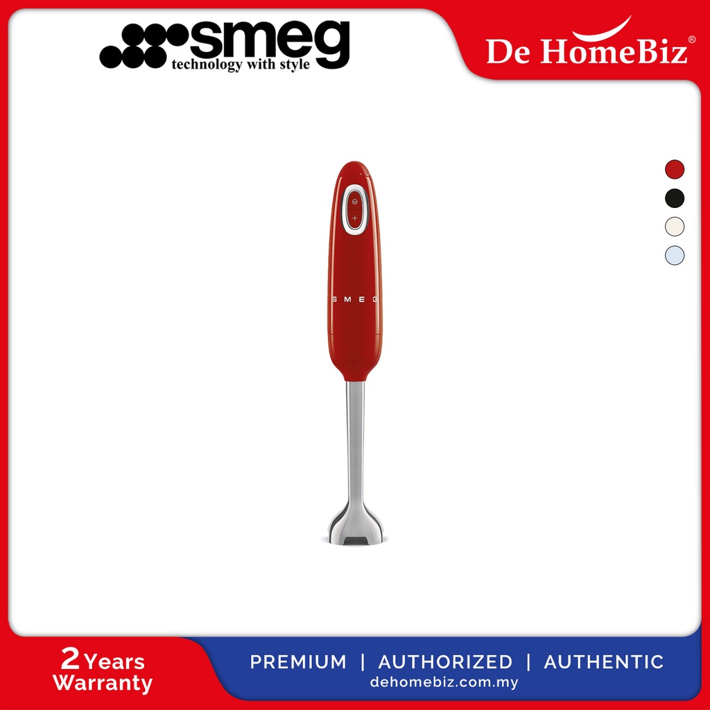 Smeg HBF01 50’s Retro Style Hand Blender (Black / Cream / Pastel Blue