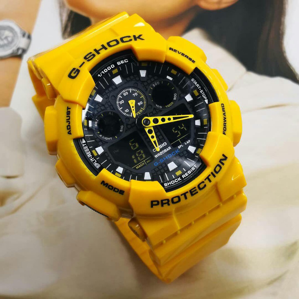 G Shock Bumblebee GA100 Yellow Autolight Jam Tangan gshock kuning jam tangan lelaki men watch Shopee Malaysia