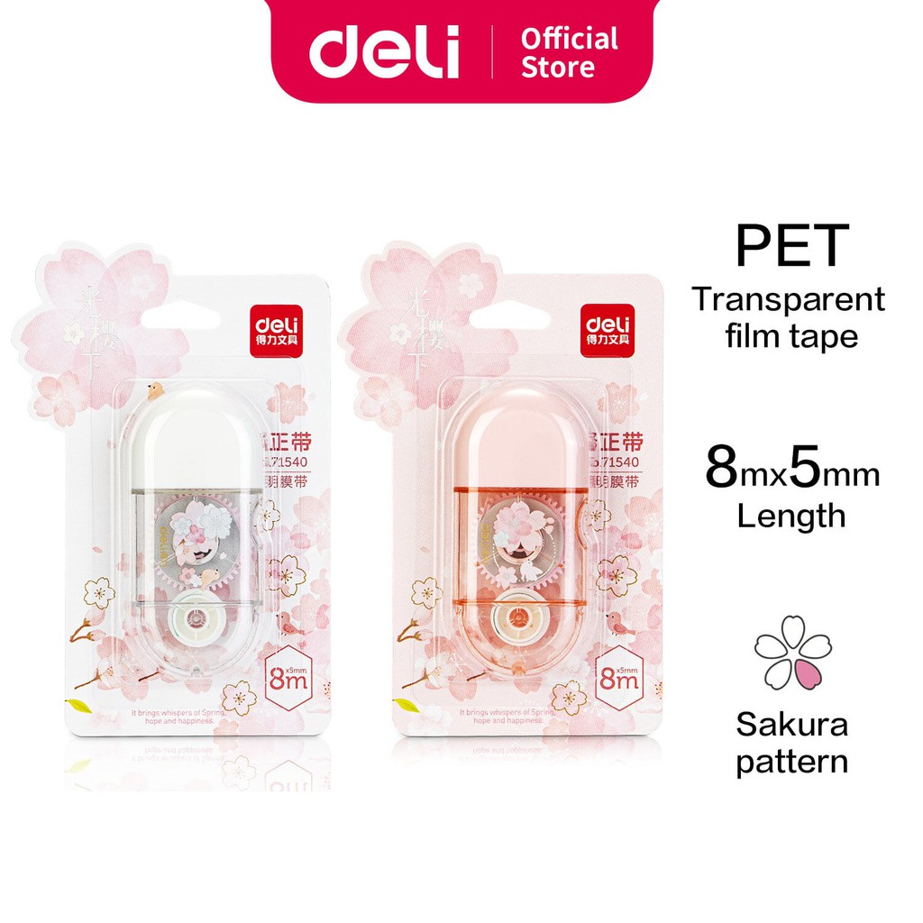 Deli Correction Tape Sakura Series Cherry Blossom Correction Tape ...