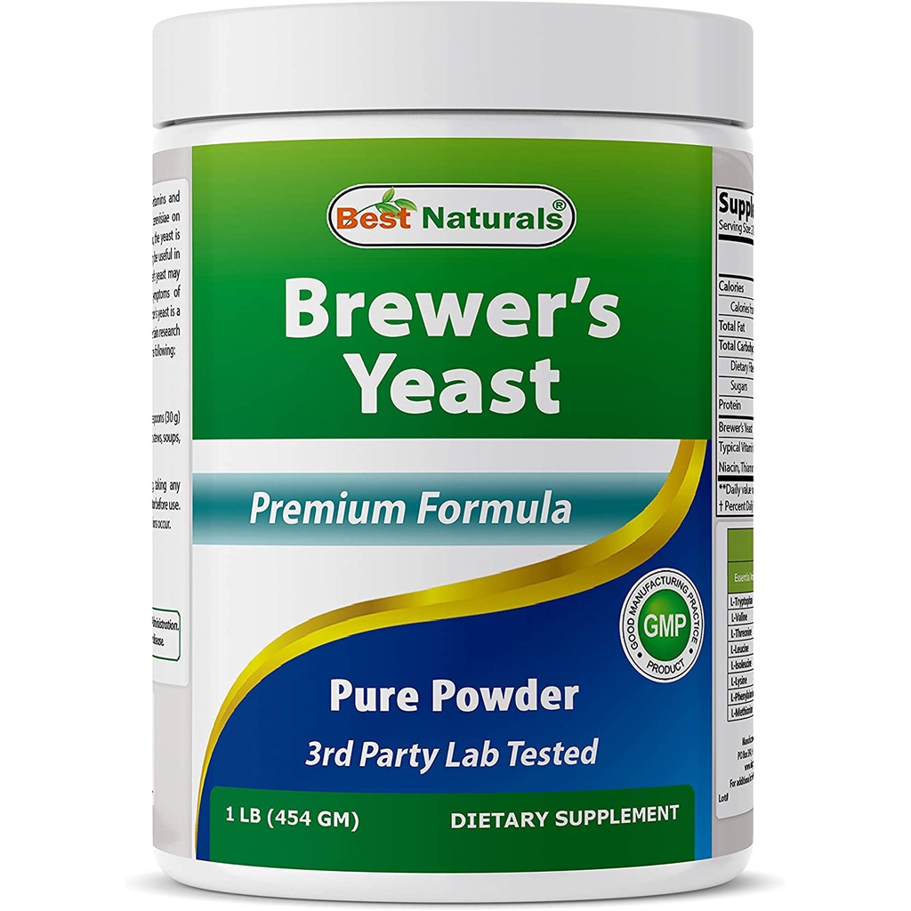 Best Naturals 100% Pure Brewers Yeast Powder - 16 oz - Supports for ...