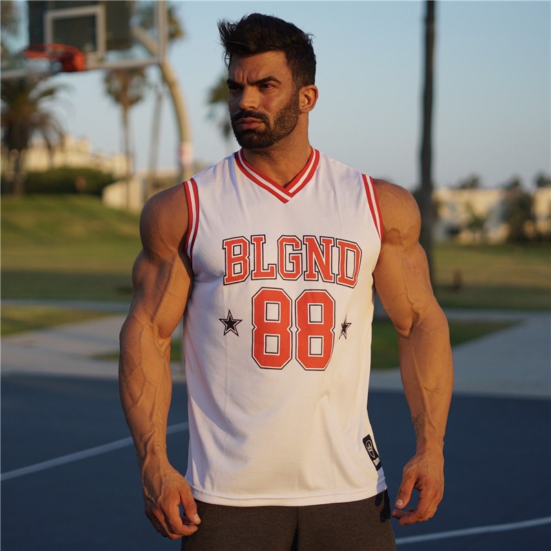 Sleeveless best sale basketball shirt