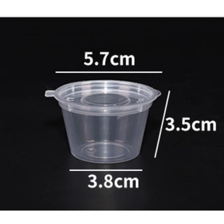 10/20/30pcs 25ml Clear Food Small Sauce Containers Package Box Lid Portable  Disposable Portable Transparent Plastic Cups - Bottles,jars & Boxes -  AliExpress