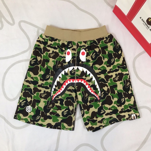 A Bathing Ape Bape Shark camo green shorts pants | Shopee Malaysia