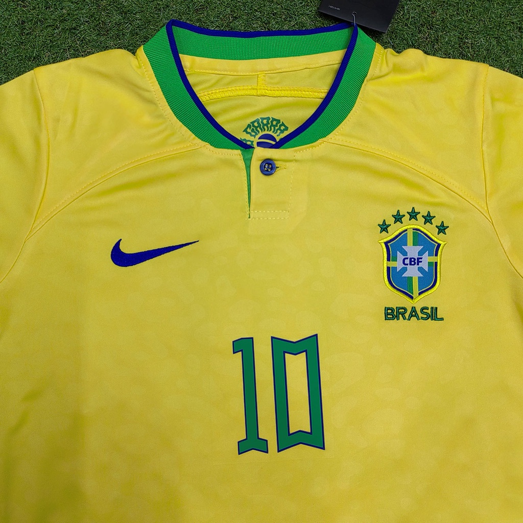 Buy Teky Brazil Yellow Football Jersey Neymar 10 2023/24 for Kids