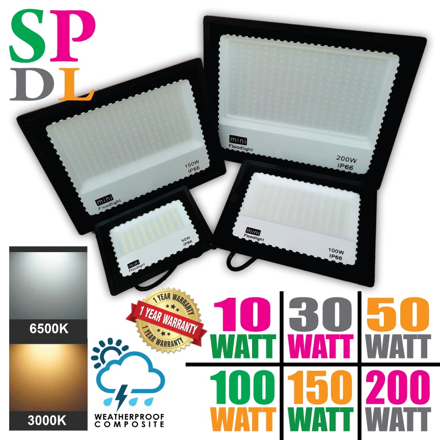 10w 30w 50w 100w 150w 200w Mini Led Flood or Spot Light | Shopee Malaysia