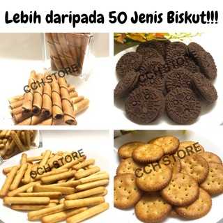 Biskut Timbang Tin (+/-200G) Biscuit Wafer Pandan, Strawberry, Coklat ...