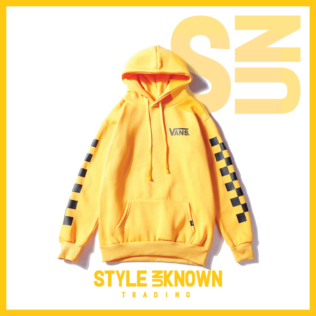 Yellow checkerboard hoodie cheap