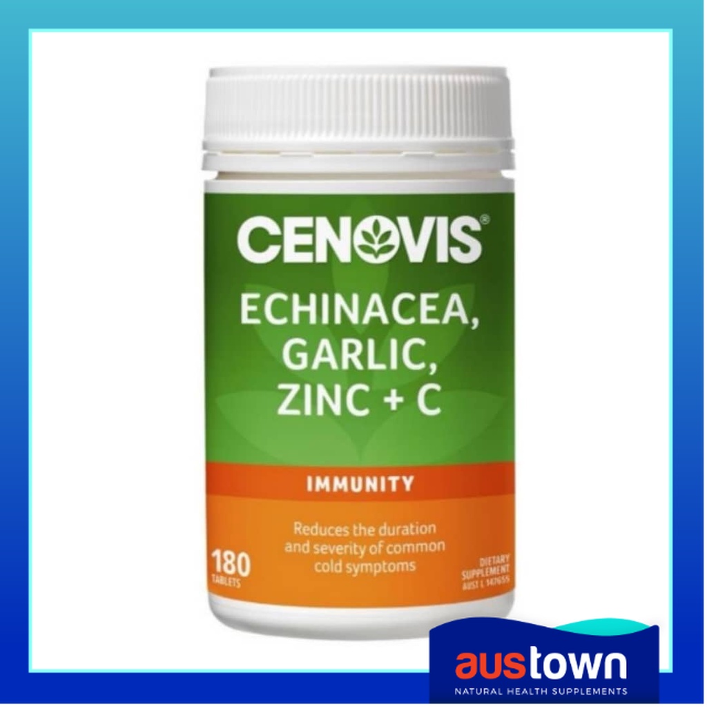 Cenovis Echinacea, Garlic, Zinc & C with Vitamin C for Immune Support