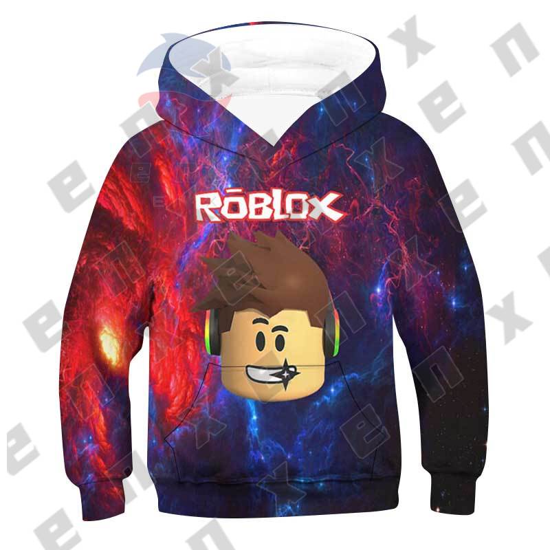 *enx* Children's Hoodies Roblox Game Prints Play Sports Tops Daily 