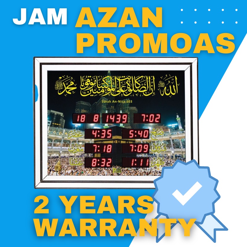 Promas Jam Azan Digital Waktu Solat Malaysia Auto Lengkap Dengan Bacaan