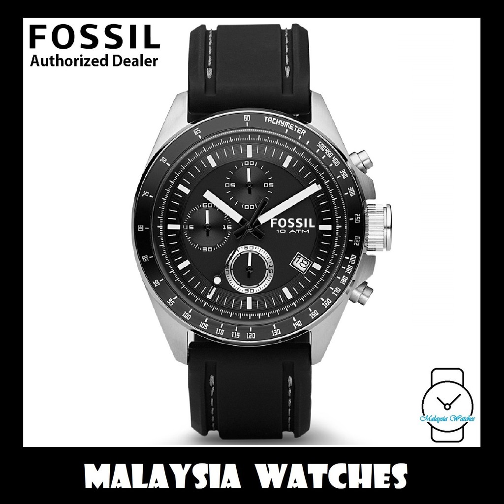 OFFICIAL WARRANTY Fossil Chronograph CH2573 Men s Black Resin Strap Watch CH2573IE 2 Yrs Warranty