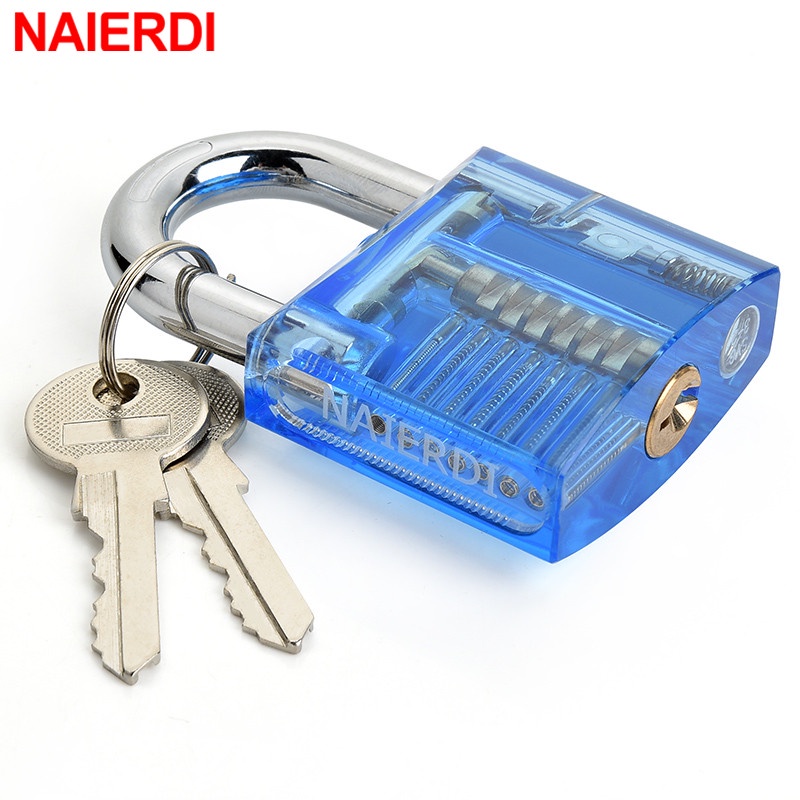 NAIERDI 1PC Mini Locksmith Transparent Locks Pick Visible Cutaway