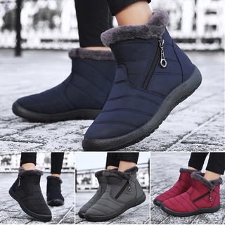 Snow Boots Women's 2022 New Plus Velvet Thick Ankel Waterproof Non-slip Fur  Integrated Winter Warm Cotton Shoes and Boots - AliExpress