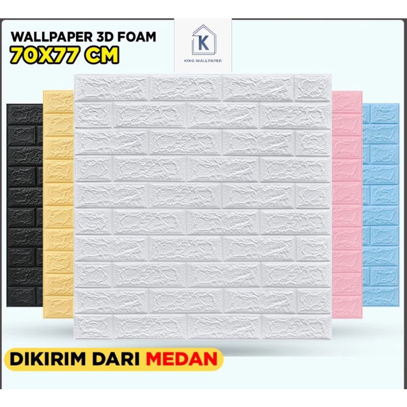 Wallpaper 3D Foam Brick uk 77cm x 70cm (Price Is For 10 kpg) Shopee