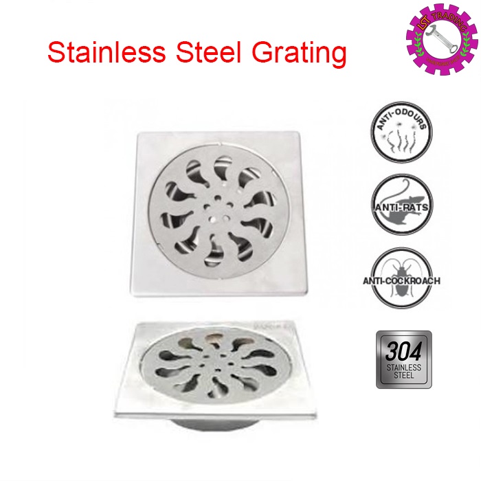 [READY STOCKS] 4"x4" STAINLESS STEEL GRATING / FLOOR GRATING / PAIP