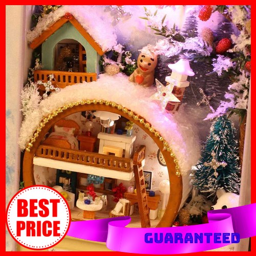 Miniature Super Mini Size Doll House Building Model Kits Wooden ...
