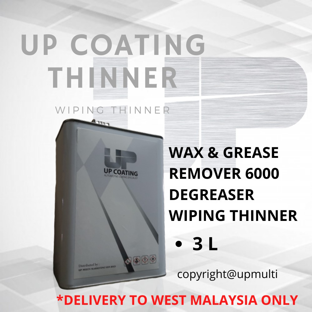 Wax & Grease Remover 6000 Degrease Wiping Thinner Brand UP Coating (3L