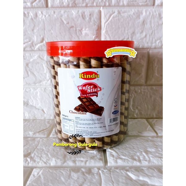 Rindu Wafer Stick Chocolate 500gm+ / Jar | Shopee Malaysia