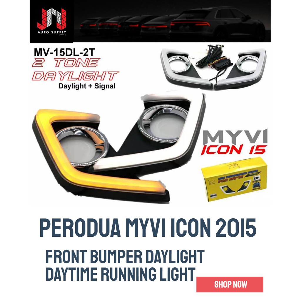 Perodua Myvi 2015 Icon SE DRL Daylight daytime running light fog lamp