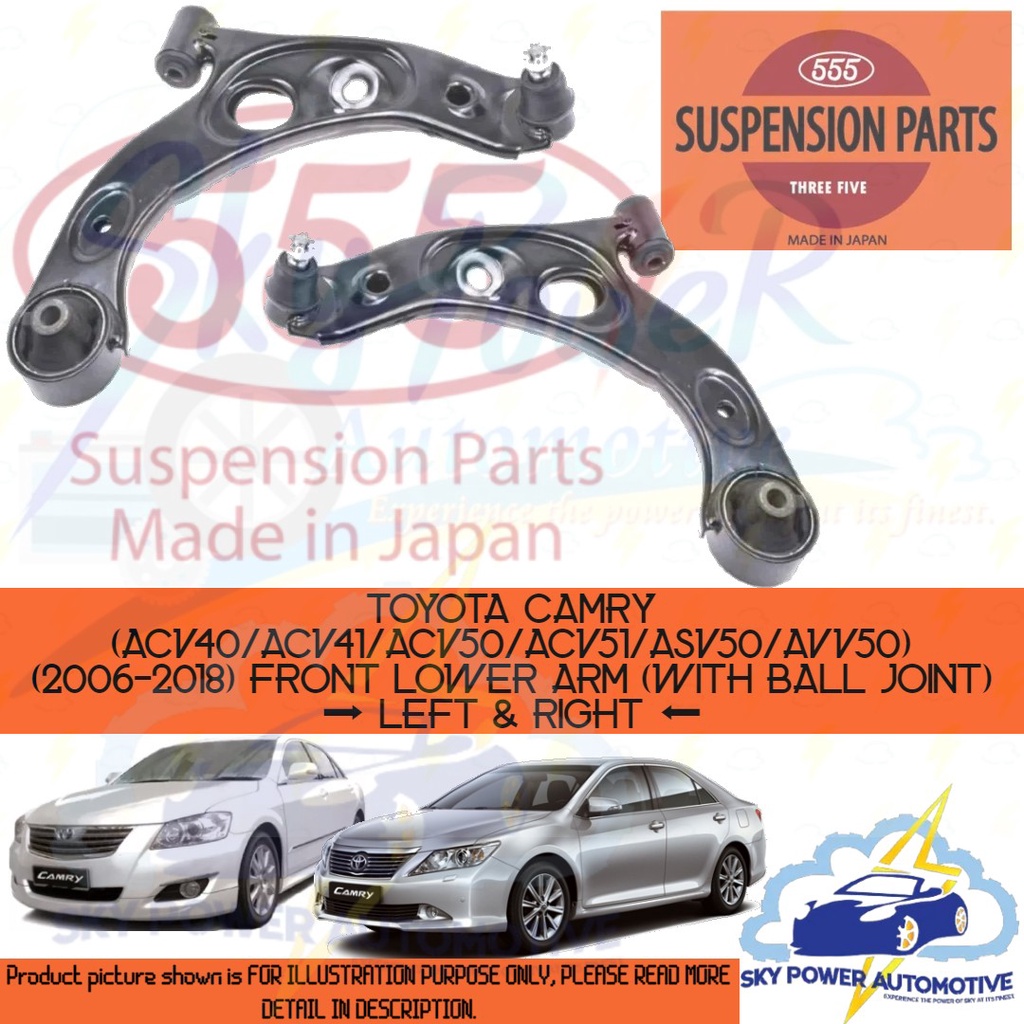 Toyota Camry Acv40 Acv41 Acv50 Acv51 Asv50 Avv50 2006 2018 555 Brand Lower Arm With Ball Joint 6072