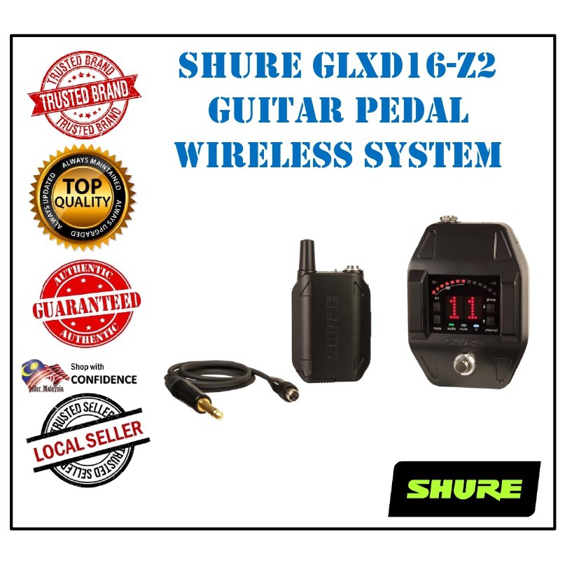 Shure glxd16 digital wireless store guitar pedal system