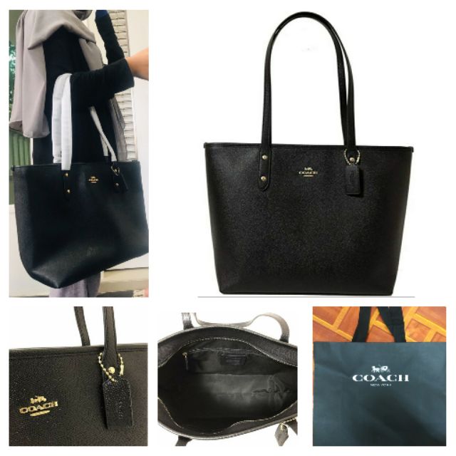 Coach black hotsell city zip tote