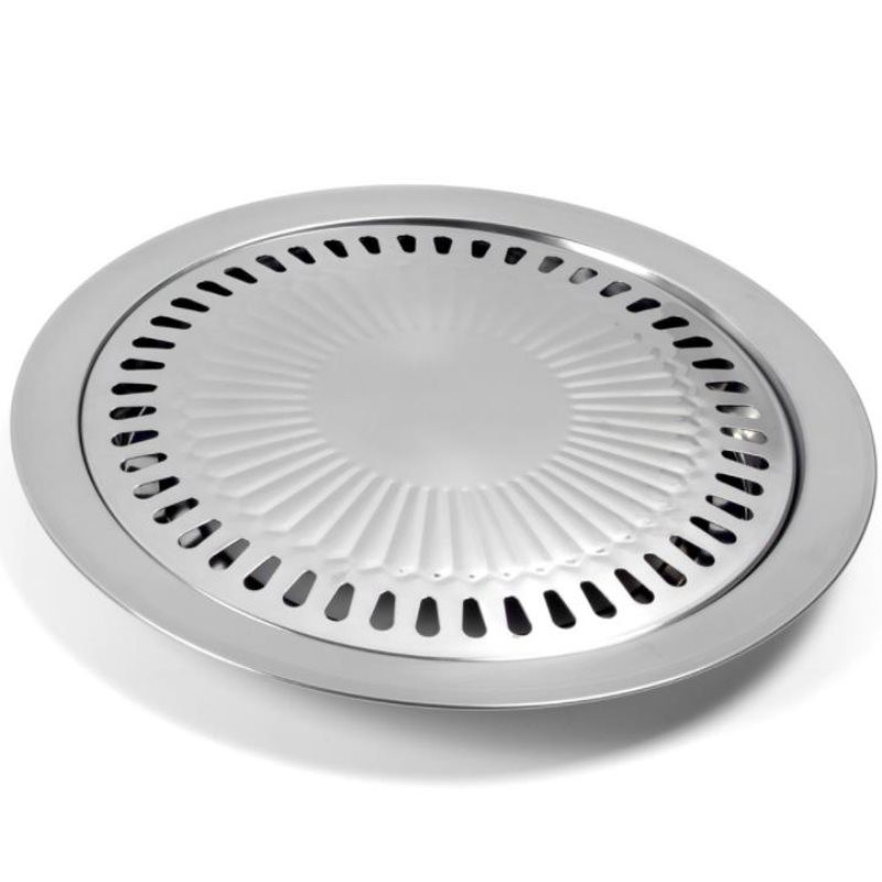 Smokeless Indoor Stovetop BBQ Grill Pan Barbeque Plate Kitchen Barbecue ...