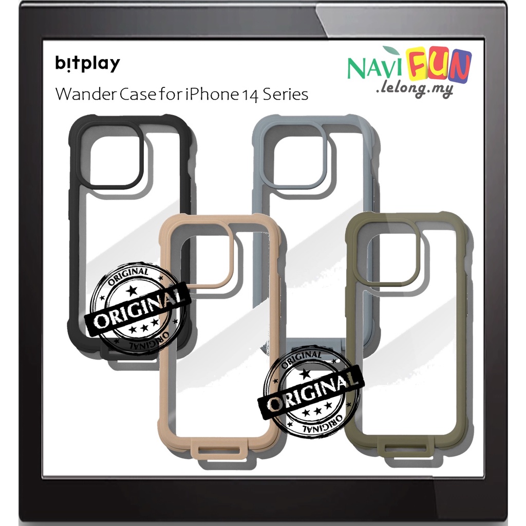 for iPhone 14 15 16 Plus Pro Max ] Bitplay Wander Case with Sticker Pack  drop protection case cover Magnetic Magcharge | Shopee Malaysia