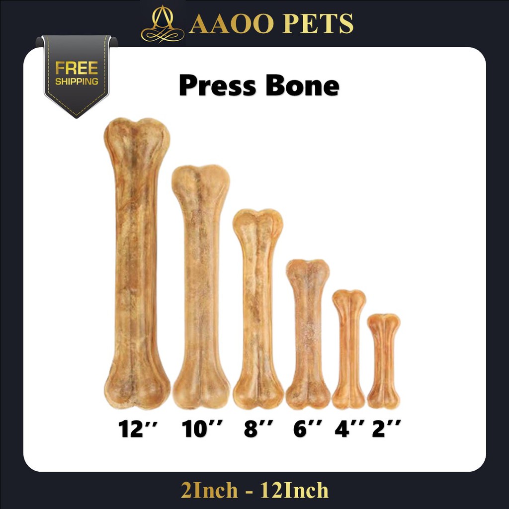 Natural Farm Rawhide Pressed Bone Chew Bone (2 Inch,4 Inch,6 Inch,8 ...