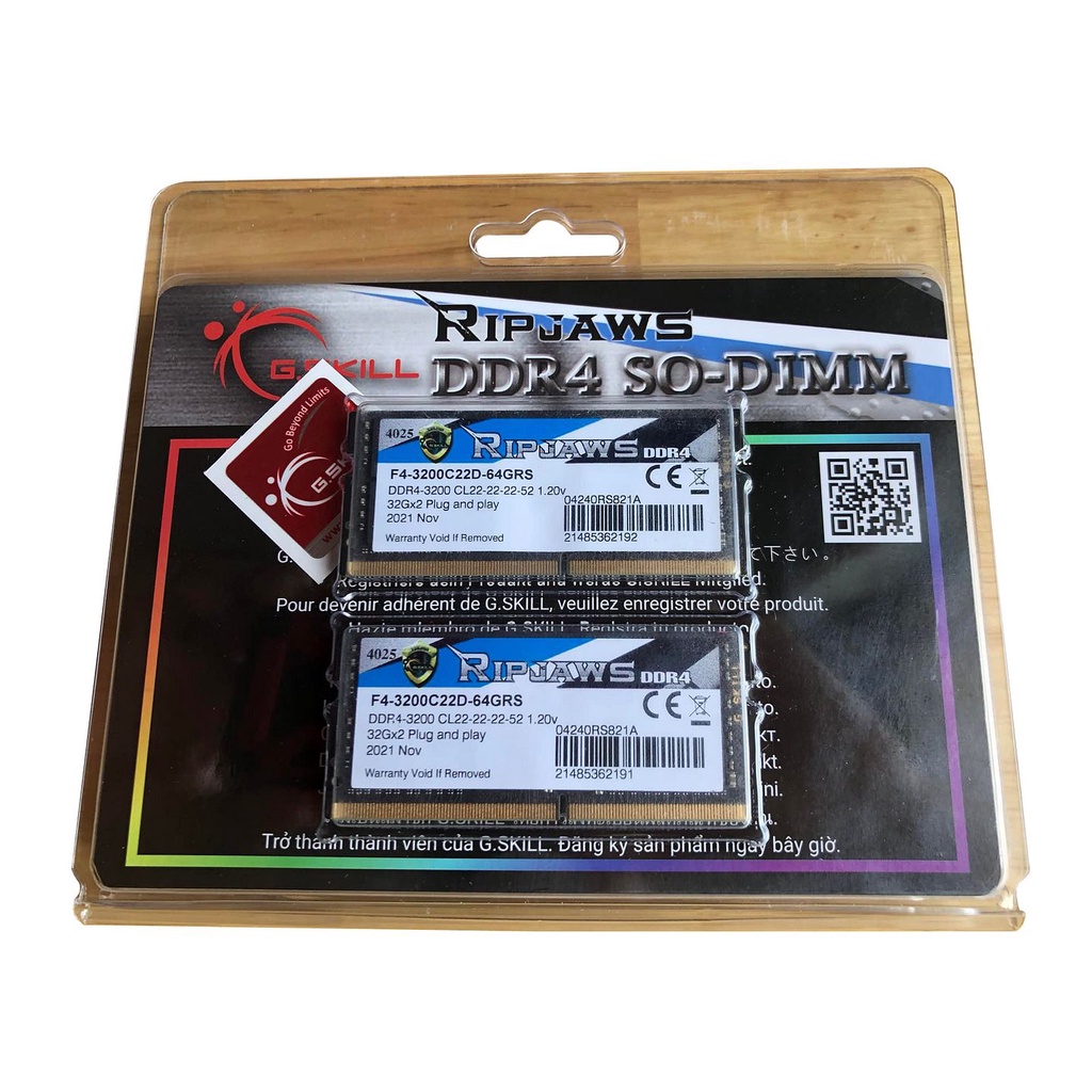 G.SKILL Ripjaws Series 32GB DDR4 2666 Laptop Memory 