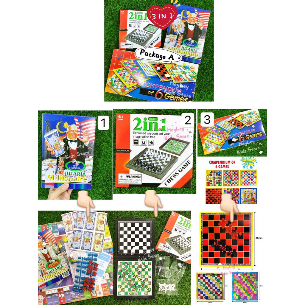 JUTARIA CLASSIC BOARD GAME COMBO | Shopee Malaysia