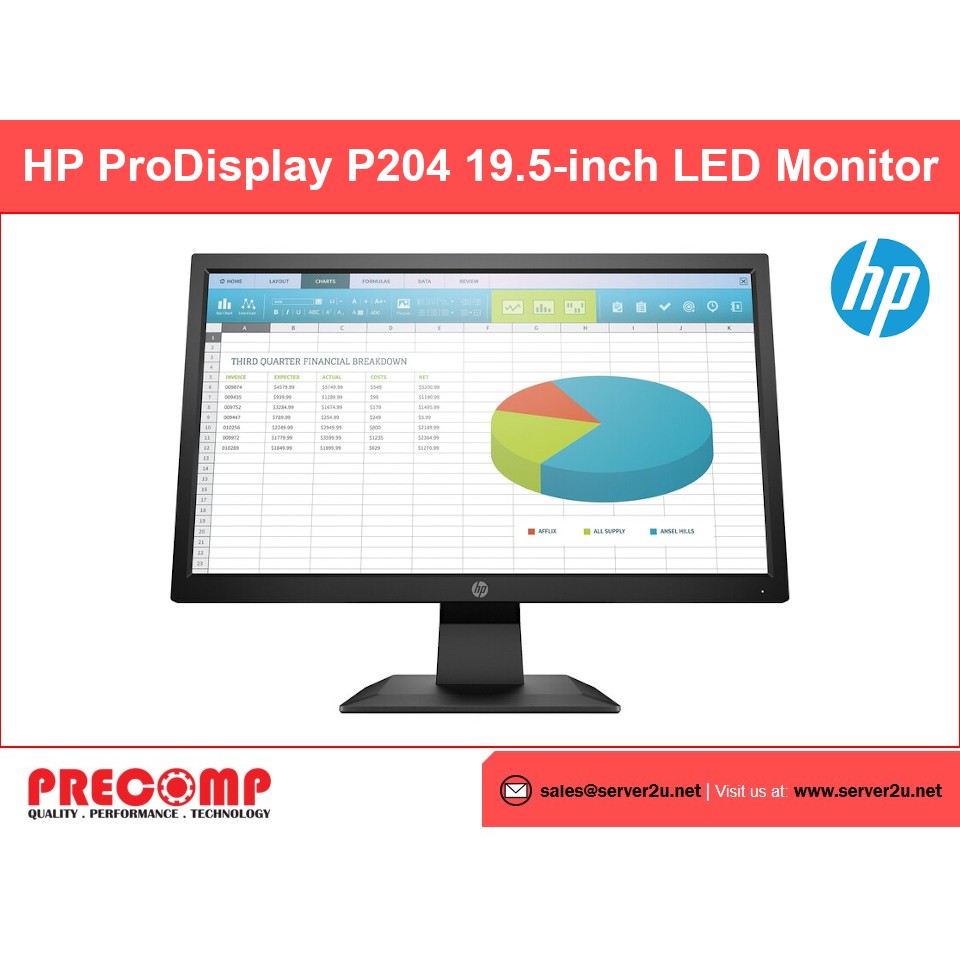 HP ProDisplay P204 19.5-inch LED Monitor (5RD65AA) | Shopee Malaysia