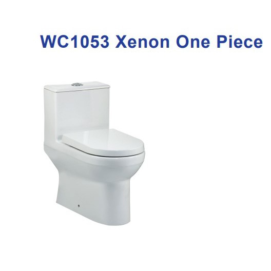 [SERICITE WC1053] One Piece Wash Down Water Closet with Soft Close Seat