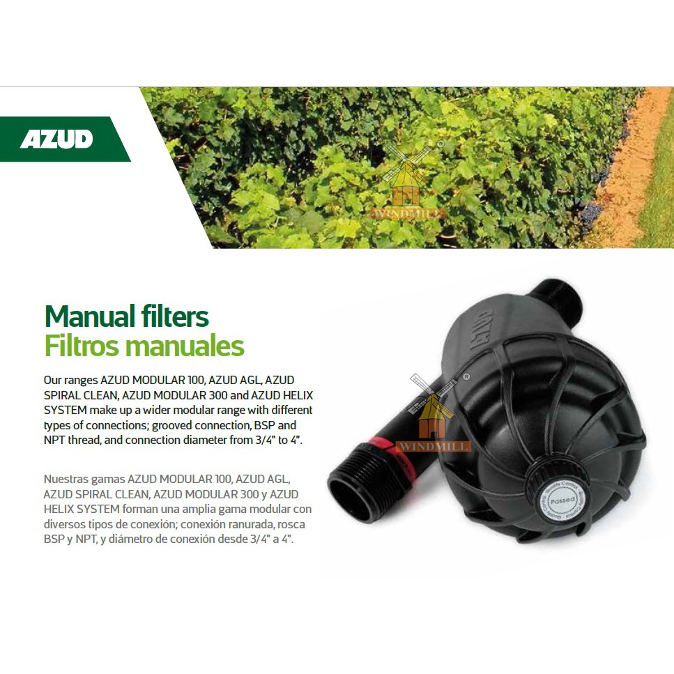 Original AZUD Spain Modular Irrigation Water Filter Screen or Disc ...