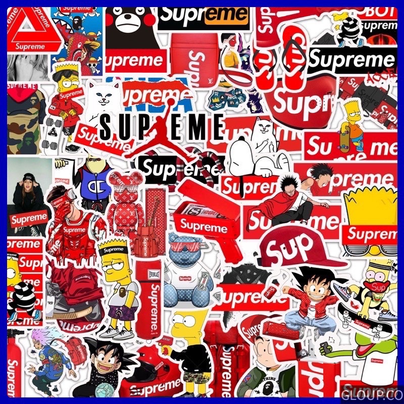 READY STOCK 50pcs Supreme HypeBeast Graffiti PVC Waterproof