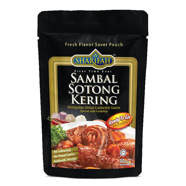SHARIFAH Sambal Sotong Kering ReadyToEat Malaysian Dried Cuttlefish