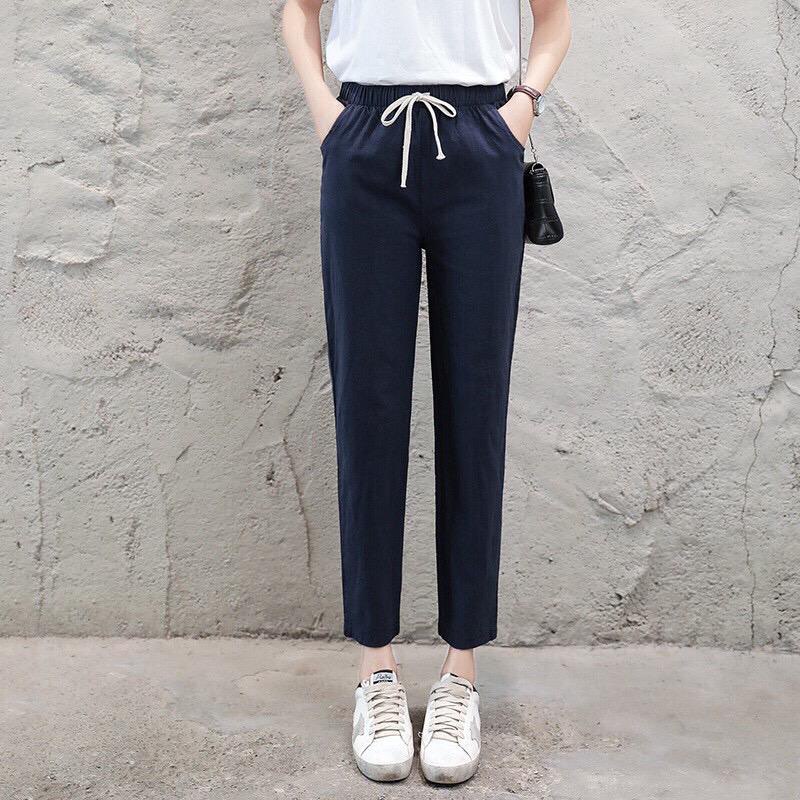 《Mega Deal》Korean Women Trousers Female Cotton Loose Casual Pants Plus ...