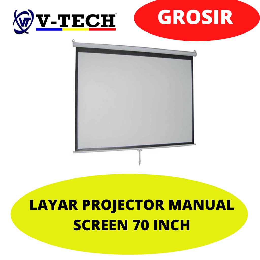 LAYAR Manual PROJECTOR SCREEN 70 INCH | Shopee Malaysia
