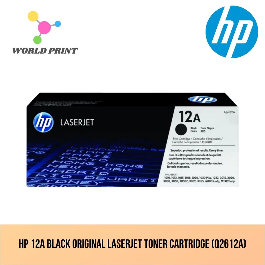 HP 12A Black Original LaserJet Toner Cartridge (Q2612A) | Shopee Malaysia