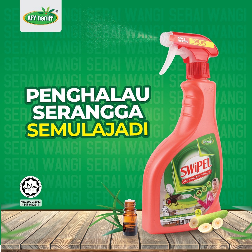 AfyHaniff SWiPEL® Serai Wangi Spray 650ml Kitchen Cleaner with Insect ...