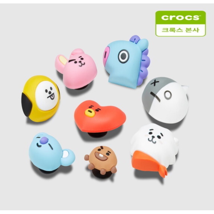 [BT21] CROCS X BT21 Colllaboration 8 Pack JIBBITZ 10010054 OFFICIAL MD Shopee Malaysia
