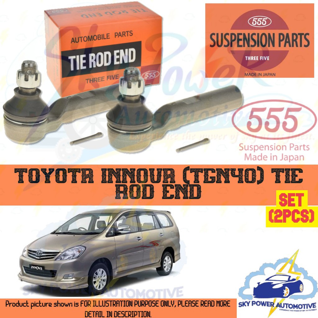 TOYOTA INNOVA (TGN40) 555 JAPAN BRAND STEERING TIE ROD END (SET 2PCS ...