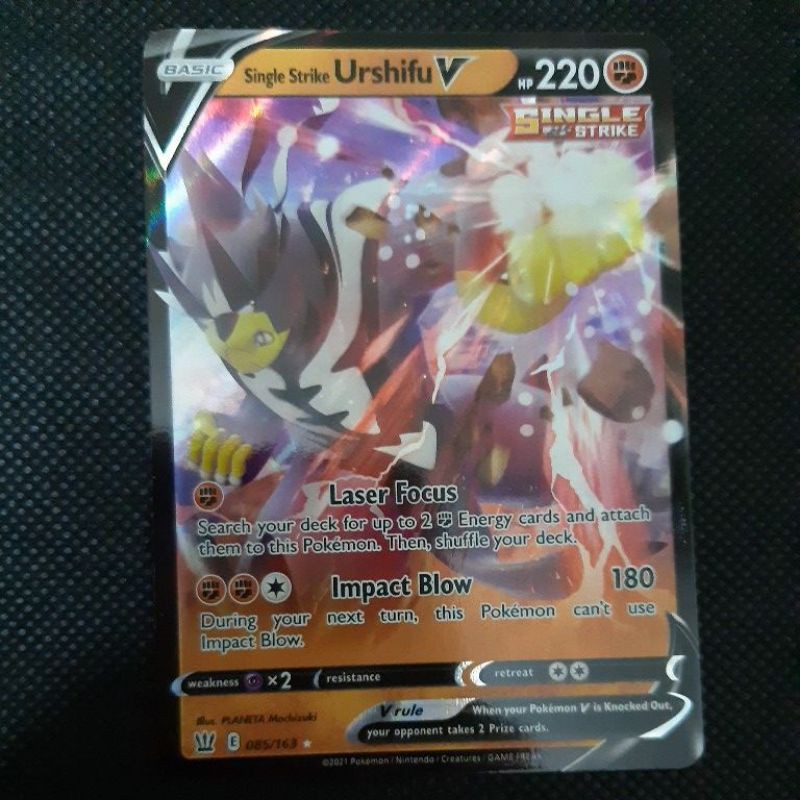 Pokemon Card TCG: Single Strike Urshifu V 085/163 -Ultra Rare 100% Original Pokemon  Card | Shopee Malaysia
