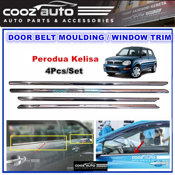 Perodua Kelisa Window Chrome Lining / Door Belt Moulding Shopee Malaysia