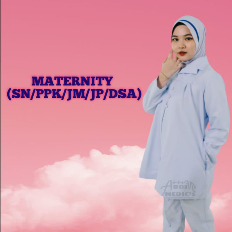 Set Baju Mengandung Nurse/ Uniform Jururawat Sn Jm Ppk Maternity Nurse